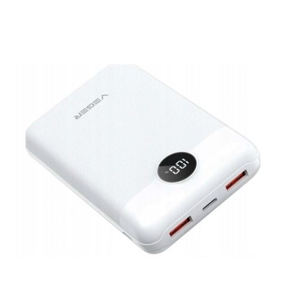 Veger S20 (W2081) -varavirtalähde PD QC3.0 2A 22,5W 20000 mAh, valkoinen