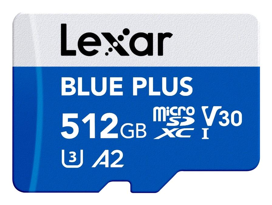 MicroSDXC-muistikortti Lexar 512GB UHS-I sovittimella LMSBLPL512G-BNANG