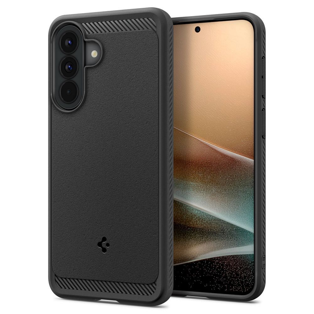 Spigen Rugged Armor -suojakuori Samsung Galaxy A57 5G:lle - musta