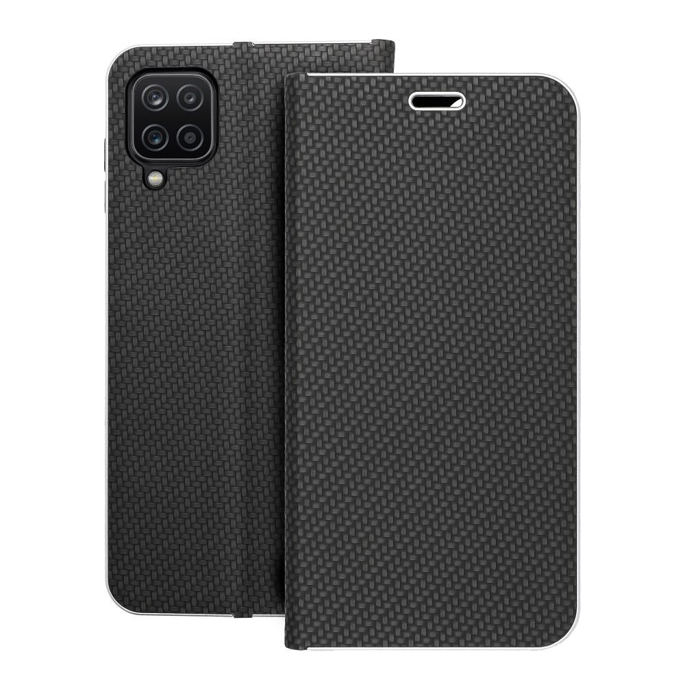 Flip-suojakuori Samsung A12 / M12:lle Luna Book Carbon musta