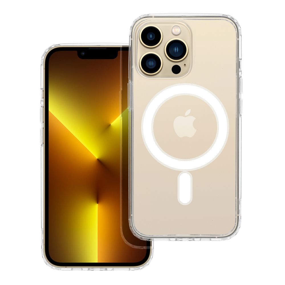 Suojakuori iPhone 13 PRO:lle Clear Mag Cover (STR) yhteensopiva MagSafen kanssa läpinäkyvä