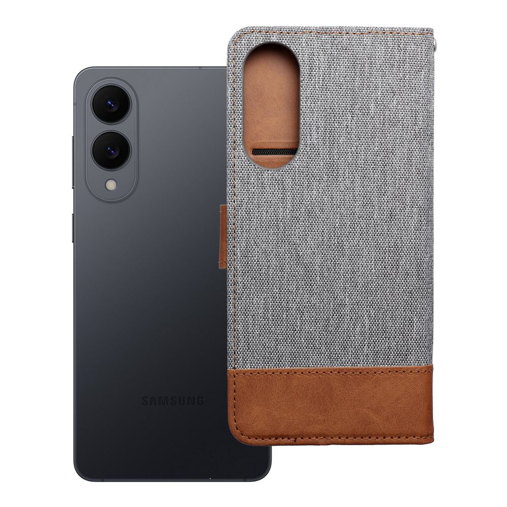 Läppäsuojakuori Samsung S25 Edge -lle Jeans Book harmaa