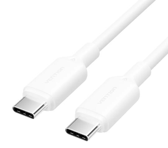 Kaapeli USB-C–USB-C/1M valkoinen TRCWF VENTION
