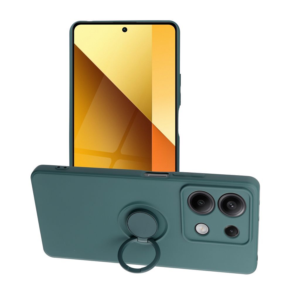 Silikoninen Suojakuori Renkaalla Xiaomi Redmi Note 13 5G:lle vihreä