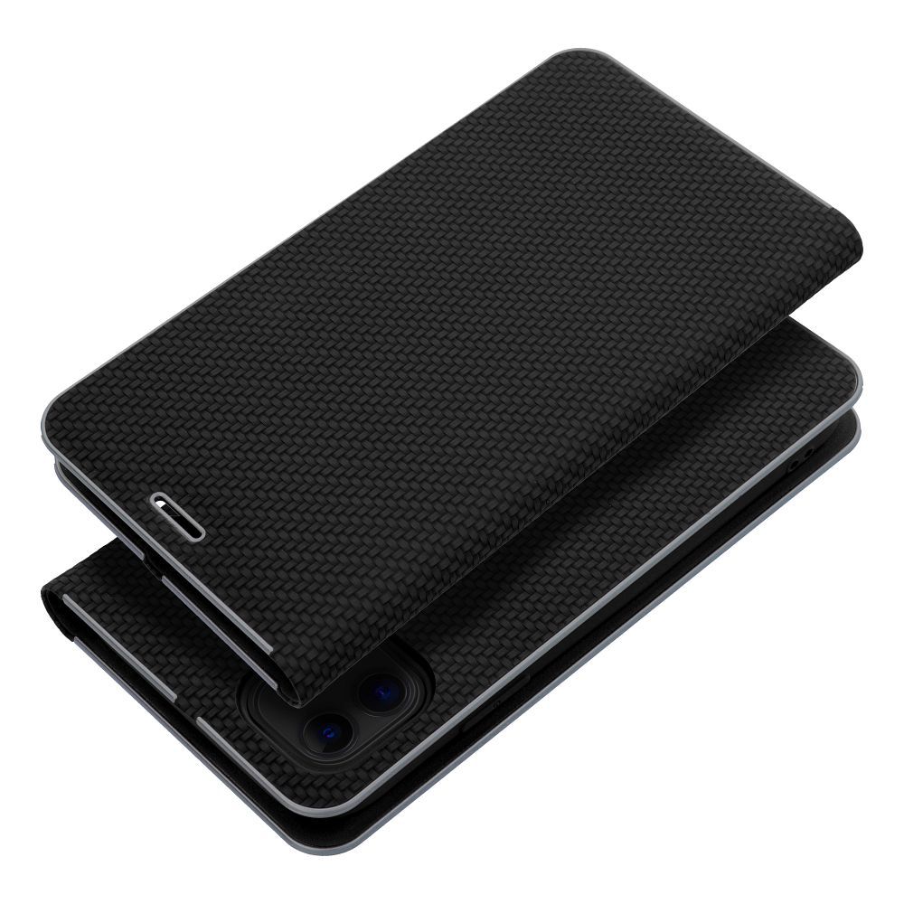 Läppäsuojakuori iPhone 14 PRO:lle Luna Book Carbon musta