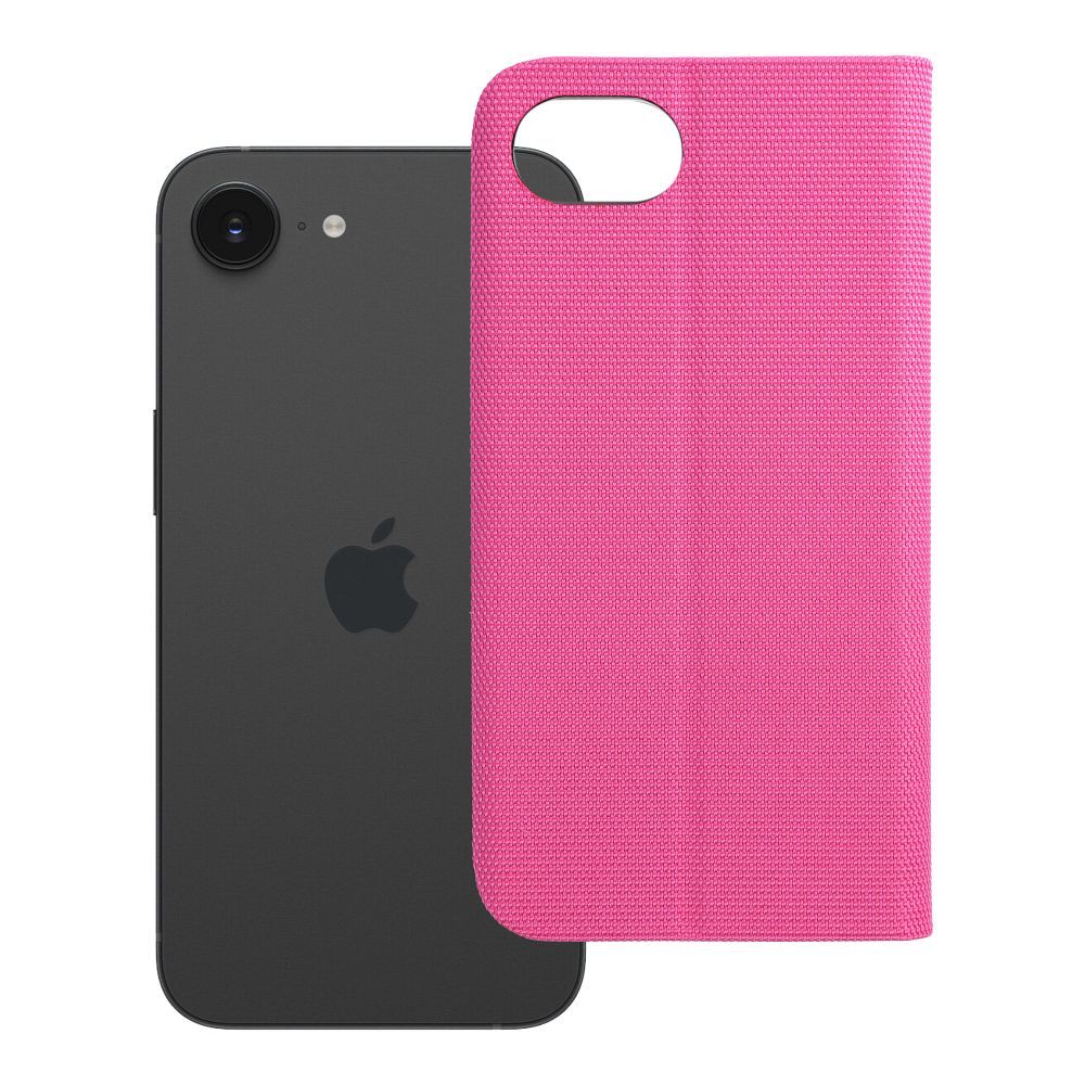 Flip case for iPhone 16e (SE 4 2025) Sensitive Book pink