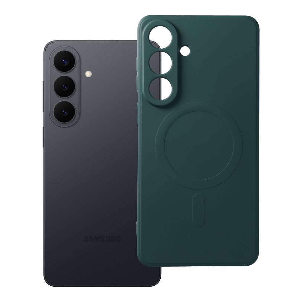 Silikoninen Mag Cover Samsung S26 PLUS:lle MagSafe-yhteensopiva vihreä