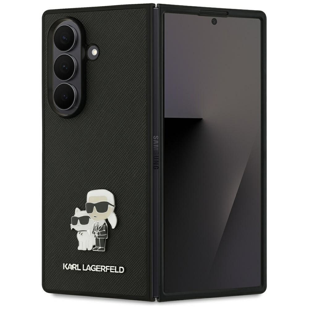 KARL LAGERFELD suojakuori Samsung Z Fold7 KLHCZFD7SAPKCNPK (Saffiano KC PIN) musta
