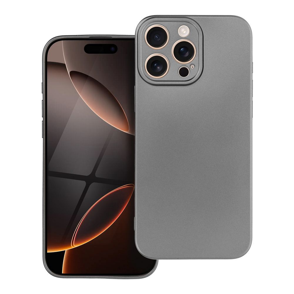 Metallinen Suojakuori iPhone 16 PRO MAX:lle harmaa