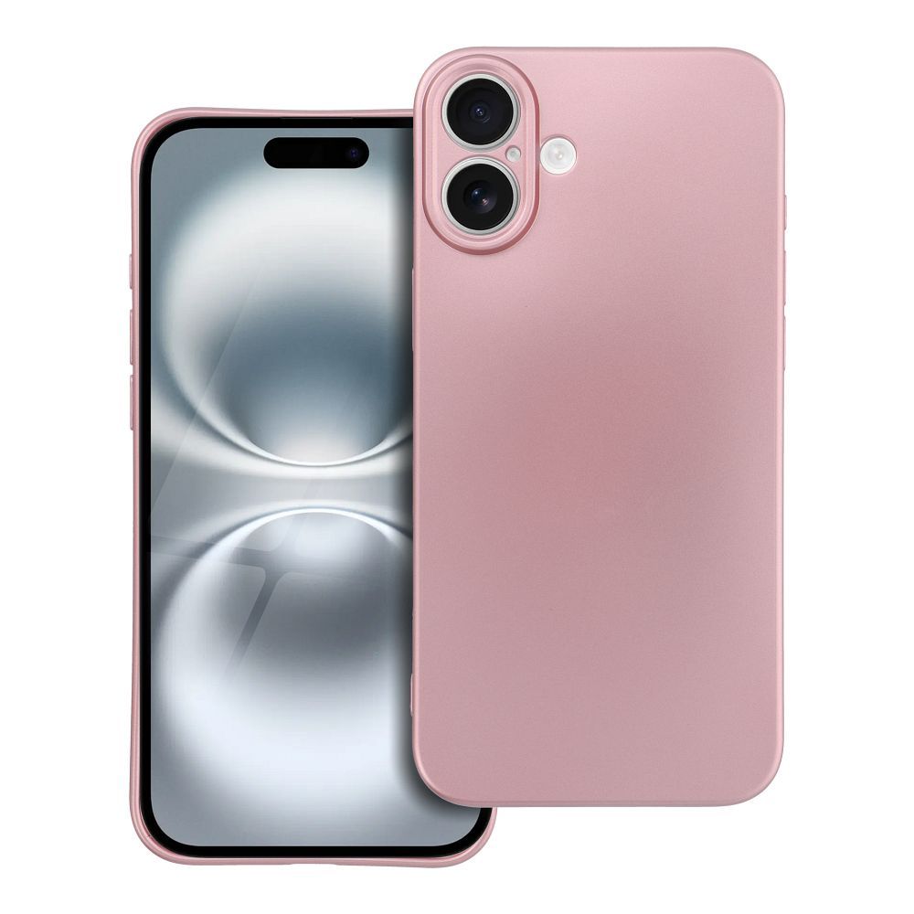 Metallinen Suojakuori iPhone 16 PLUS:lle vaaleanpunainen