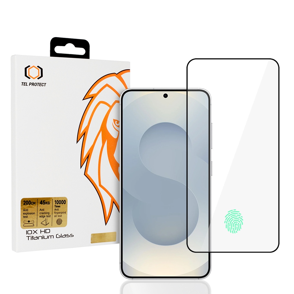Tempered glass Tel Protect 10X HD Titanium for Samsung Galaxy S25/S24 (with fingerprint unlock)