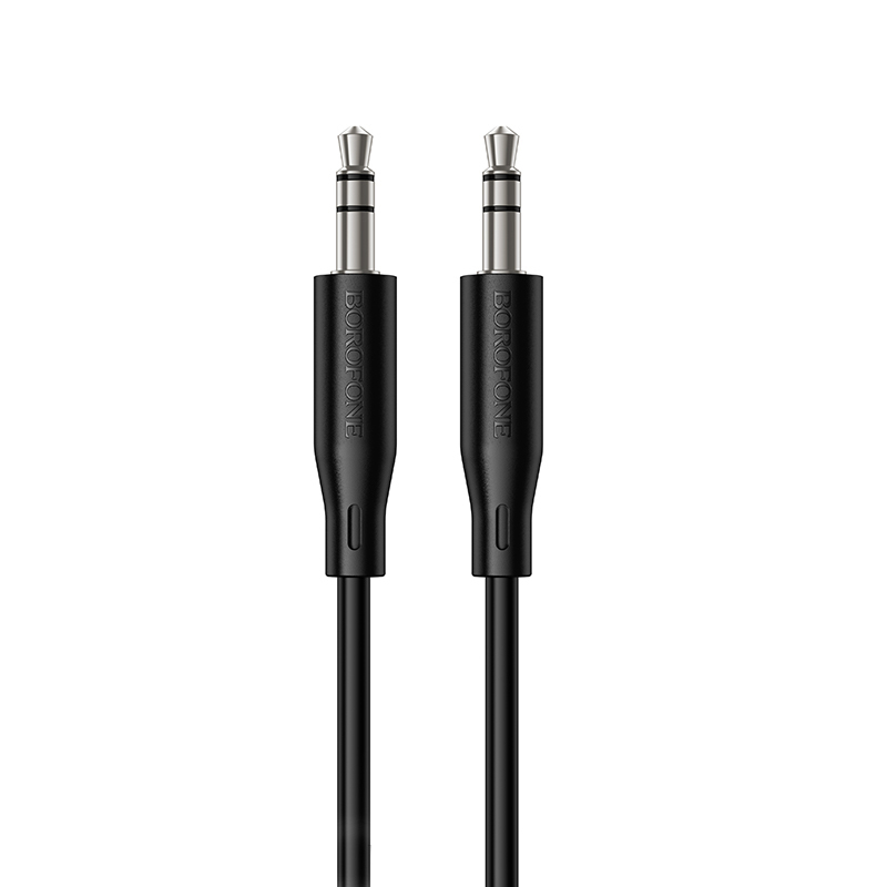Borofone AUX-kaapeli BL26 Standard - jack 3,5mm - jack 3,5mm - 1 metri musta