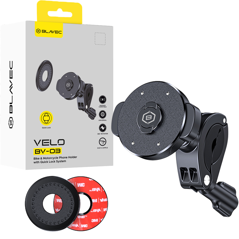 Blavec Pyoräteline BV-03 Velo Quick Lock Magsafe ohjaustankoon (BV03-QLMHB) musta