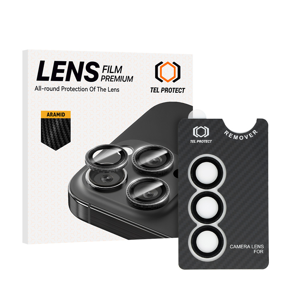 Tempered glass Tel Protect 3D Lens Aramid Series on camera for Samsung Galaxy S25 (lens 3 pieces)