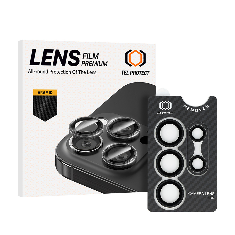 Tempered glass Tel Protect 3D Lens Aramid Series on camera for Samsung Galaxy S25 Ultra (lens 5 pieces)