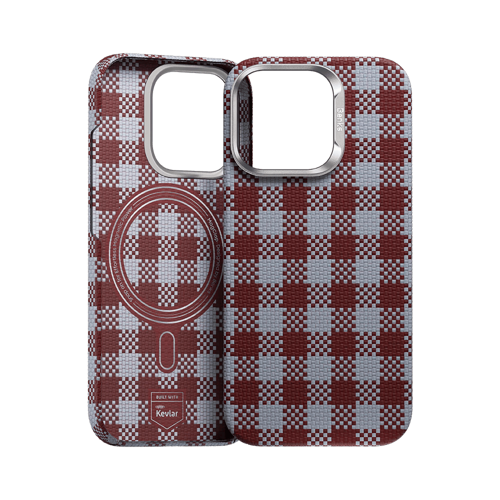Benks Magneettinen Armor Vichy Kevlar Suojakuori (RF66) iPhone 16 Pro Max:lle punainen