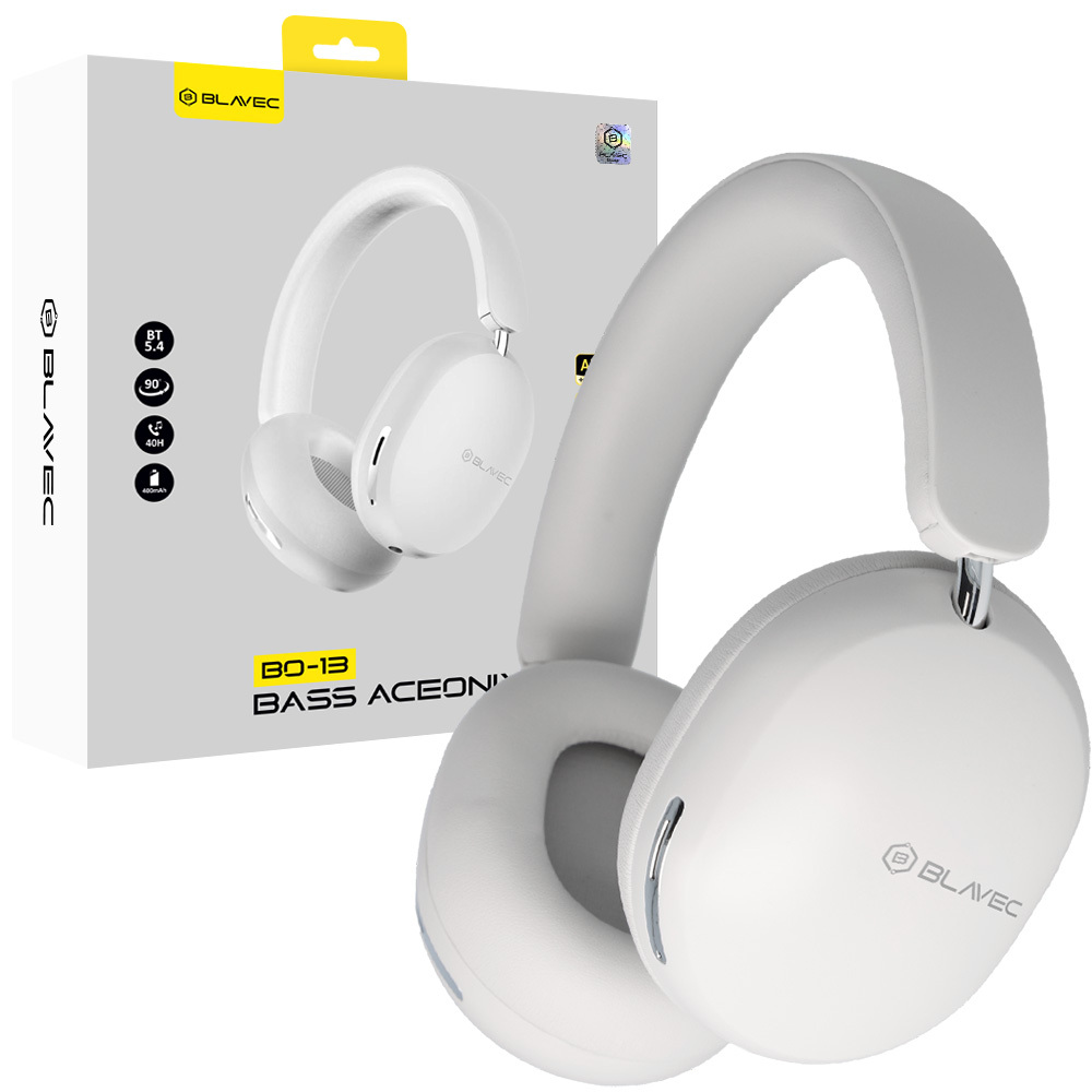 Blavec Over-ear Bluetooth-kuulokkeet BO-13 Bass Aceonix ANC (BO13-W) valkoinen