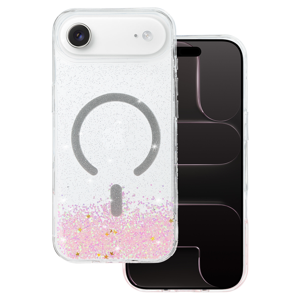 Tel Protect Moonlite Magsafe -suojakuori iPhone 17 Air:lle vaaleanpunainen kirkas