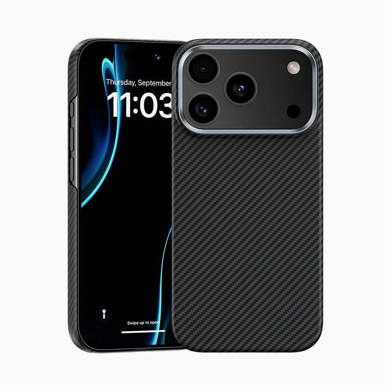 Benks Magneettinen Armor Air Kevlar Suojakuori Metal Frame 600D (0070) iPhone 17 Pro Max:lle musta