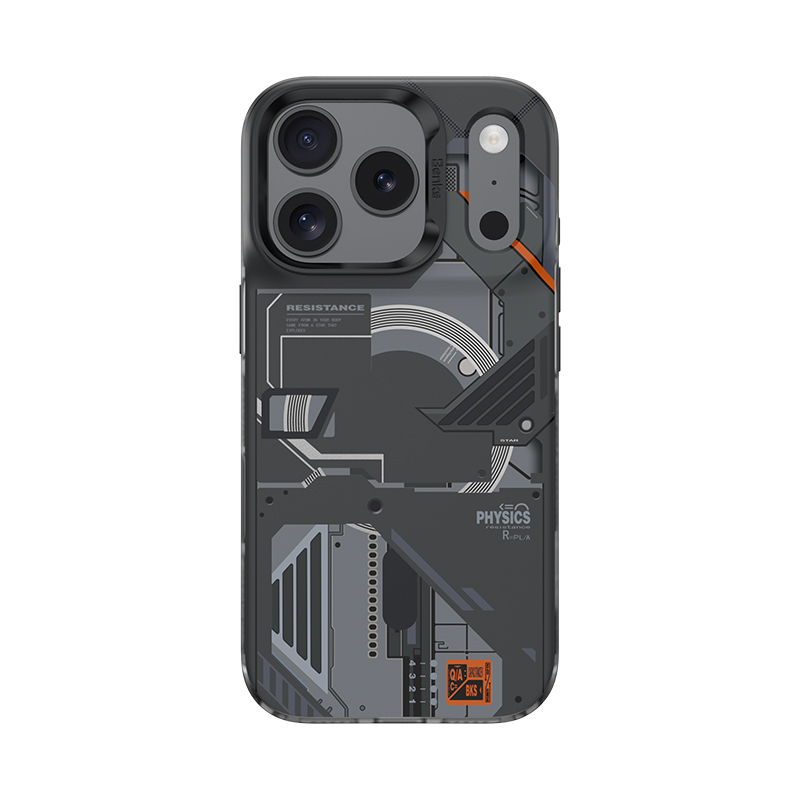 Benks Dynamic Magnetic Mecha -suojakuori (D070) Iphone 17 Pro Maxille, musta (kameran ohjauspainike)