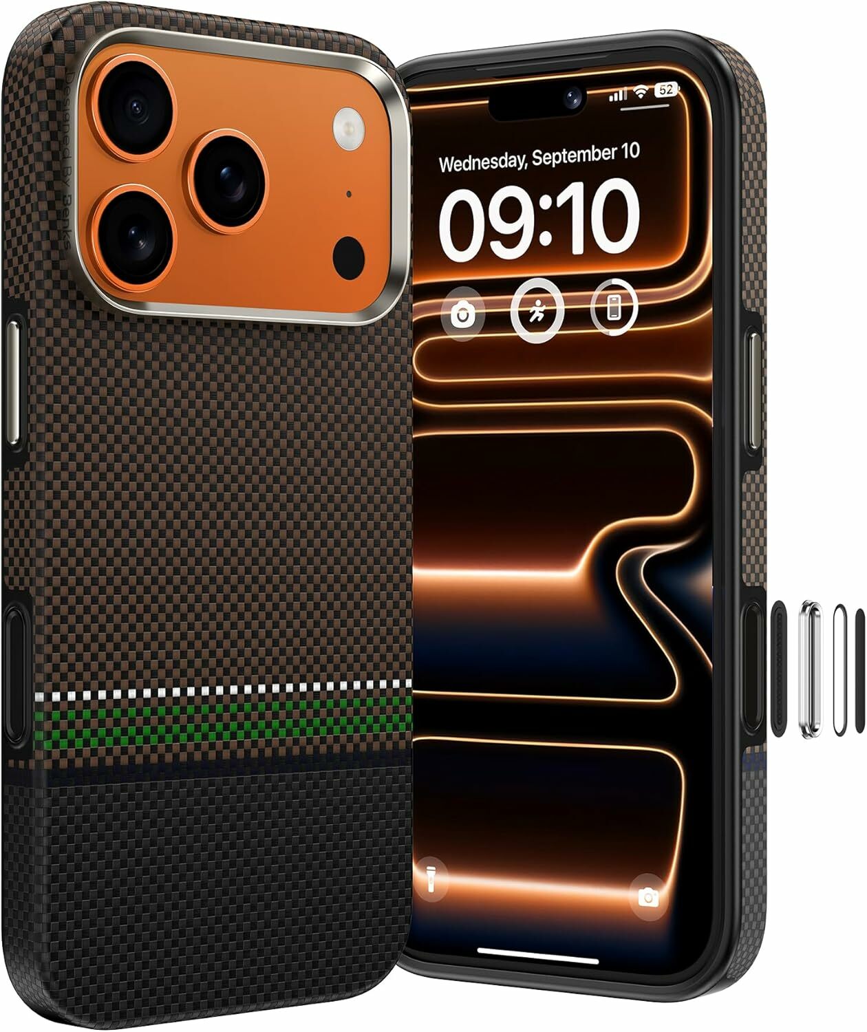 Benks Magnetic Armor Pro Prestige Kevlar 600D Case -suojakuori (C.K.FL.AP.GD.Y069) Iphone 17 Prolle (kameran ohjauspainike)