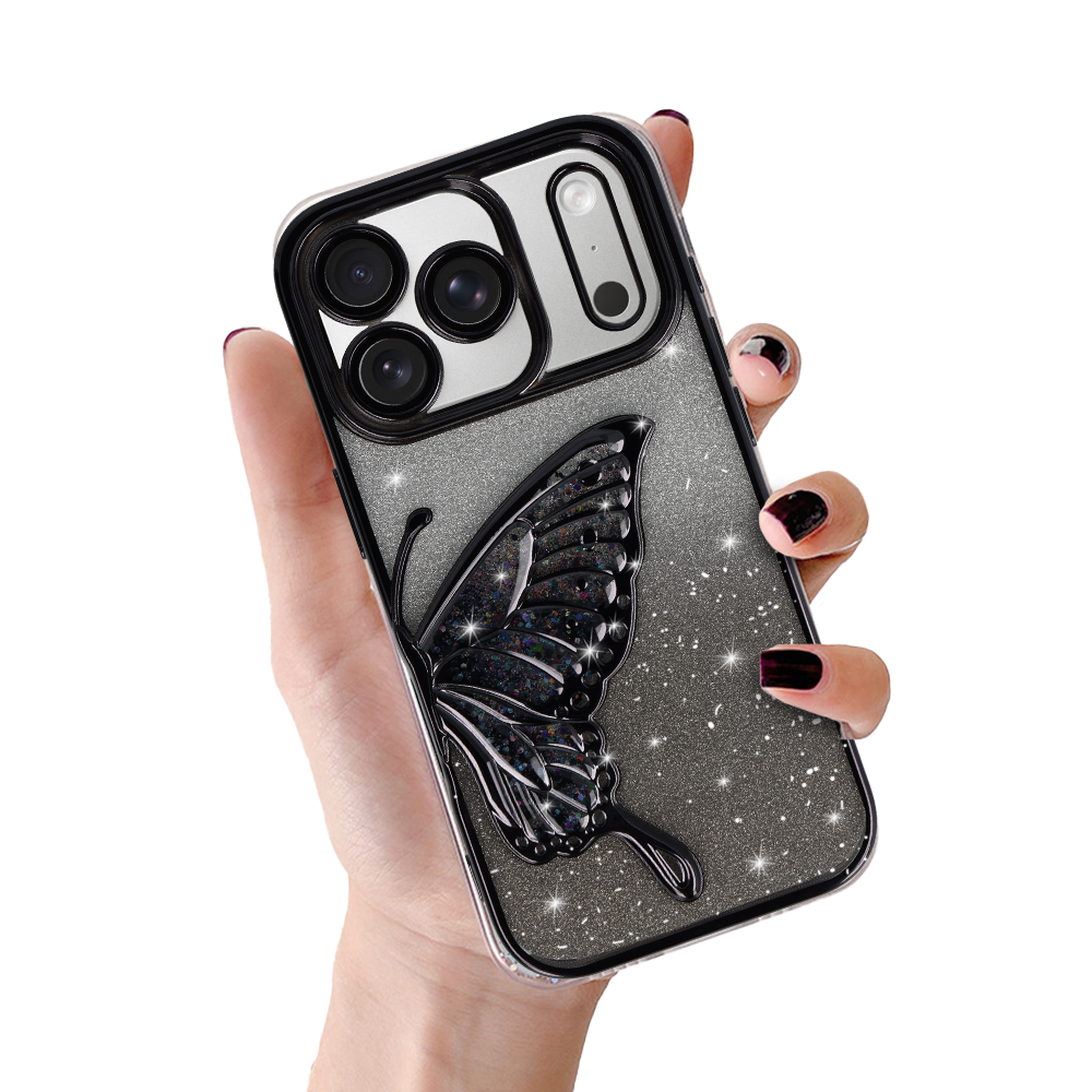 Tel Protect Butterfly Water Suojakuori iPhone 17 Pro:lle musta