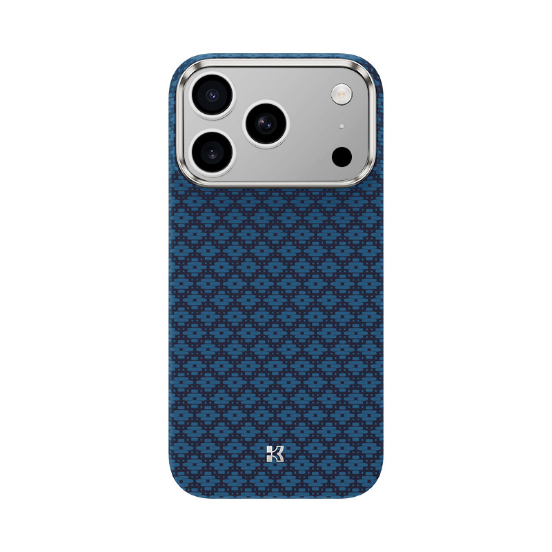 Benks Magnetic Armor Air Armor Grid Kevlar Suojakuori Metal Frame 600D (0069) iPhone 17 Pro:lle sininen