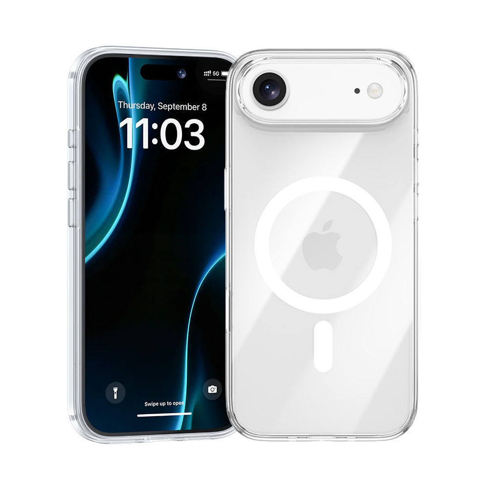 Benks Magnetic Crystal Case -suojakuori Iphone 17 Airille, läpinäkyvä (kameran ohjauspainike)