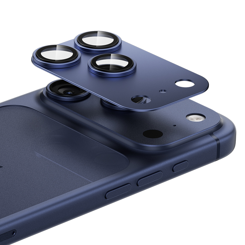 Benks Karkaistu lasi Glass Warrior Metal integroitu linssiensuoja iPhone 17 Pro (3 linssiä) sininen