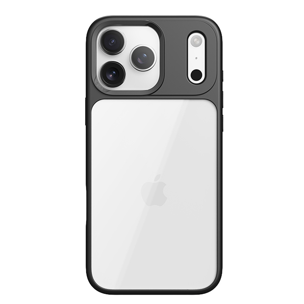 Rock Guard Lens Protection Series Suojakuori Iphone 17 Pro Max:lle läpinäkyvä-musta