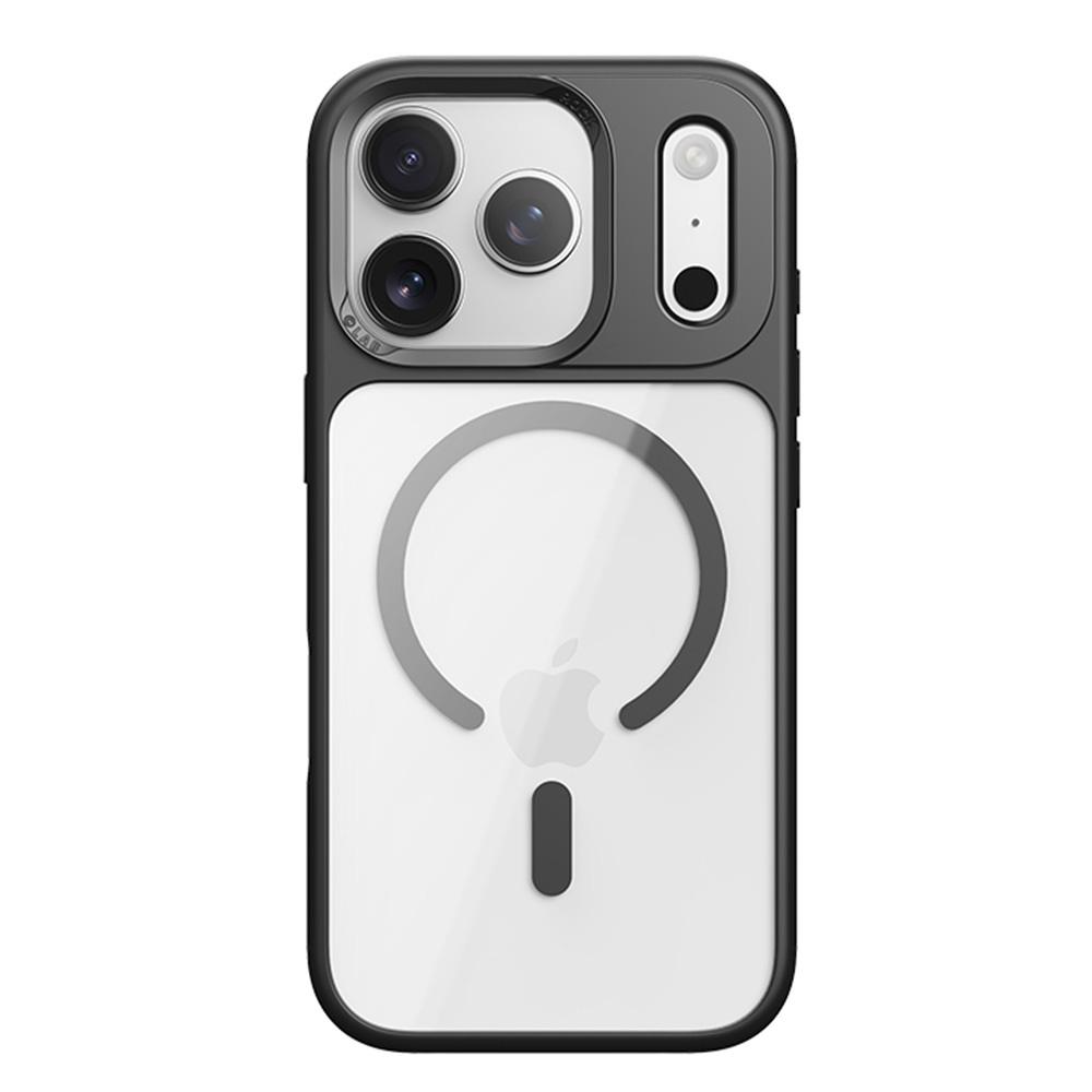 Rock Guard Lens Protection Series Magneettinen Suojakuori Iphone 17 Pro:lle läpinäkyvä-musta