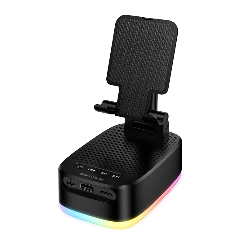 Borofone BR200 Marea -kannettava Bluetooth-kaiutin 3-in-1 pidikkeellä ja 1500mAh varavirtalähteellä, musta