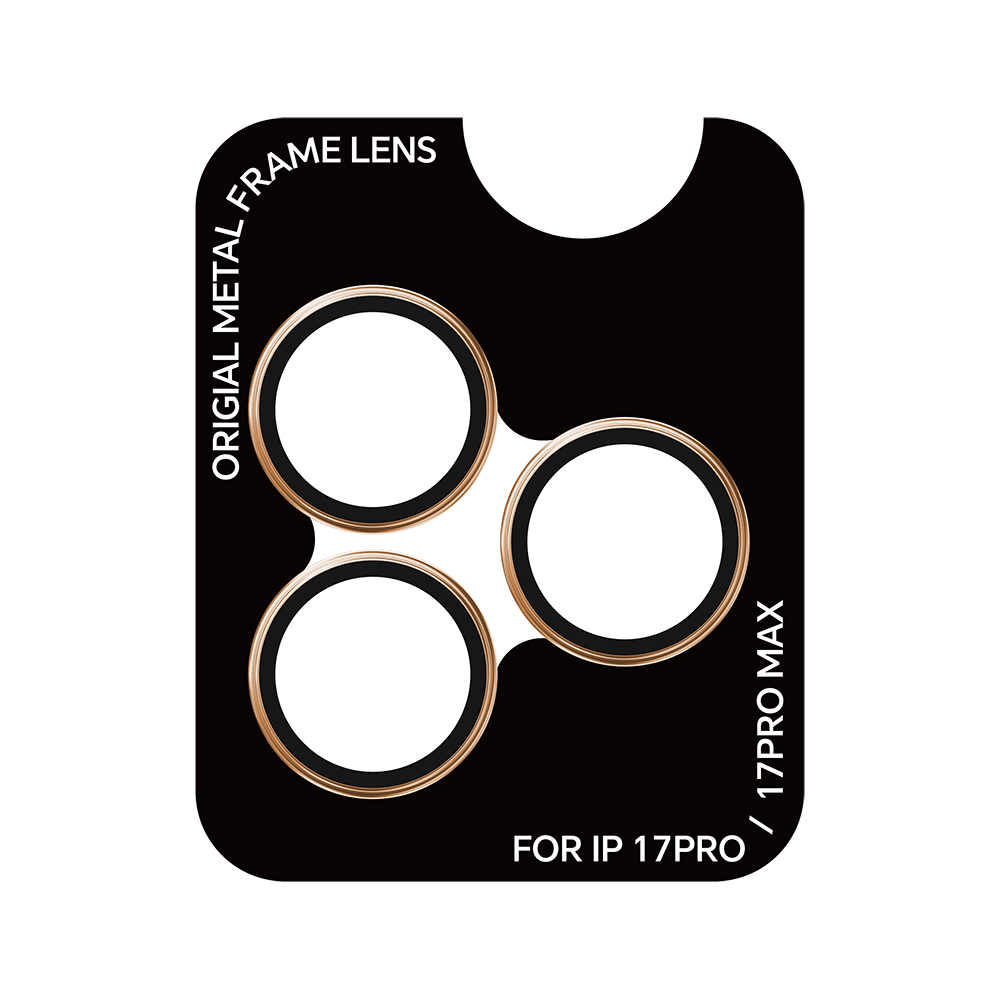 Rock karkaistu lasi Pure Series kameran linssille iPhone 17 Pro / 17 Pro Max:lle 3 kpl oranssi