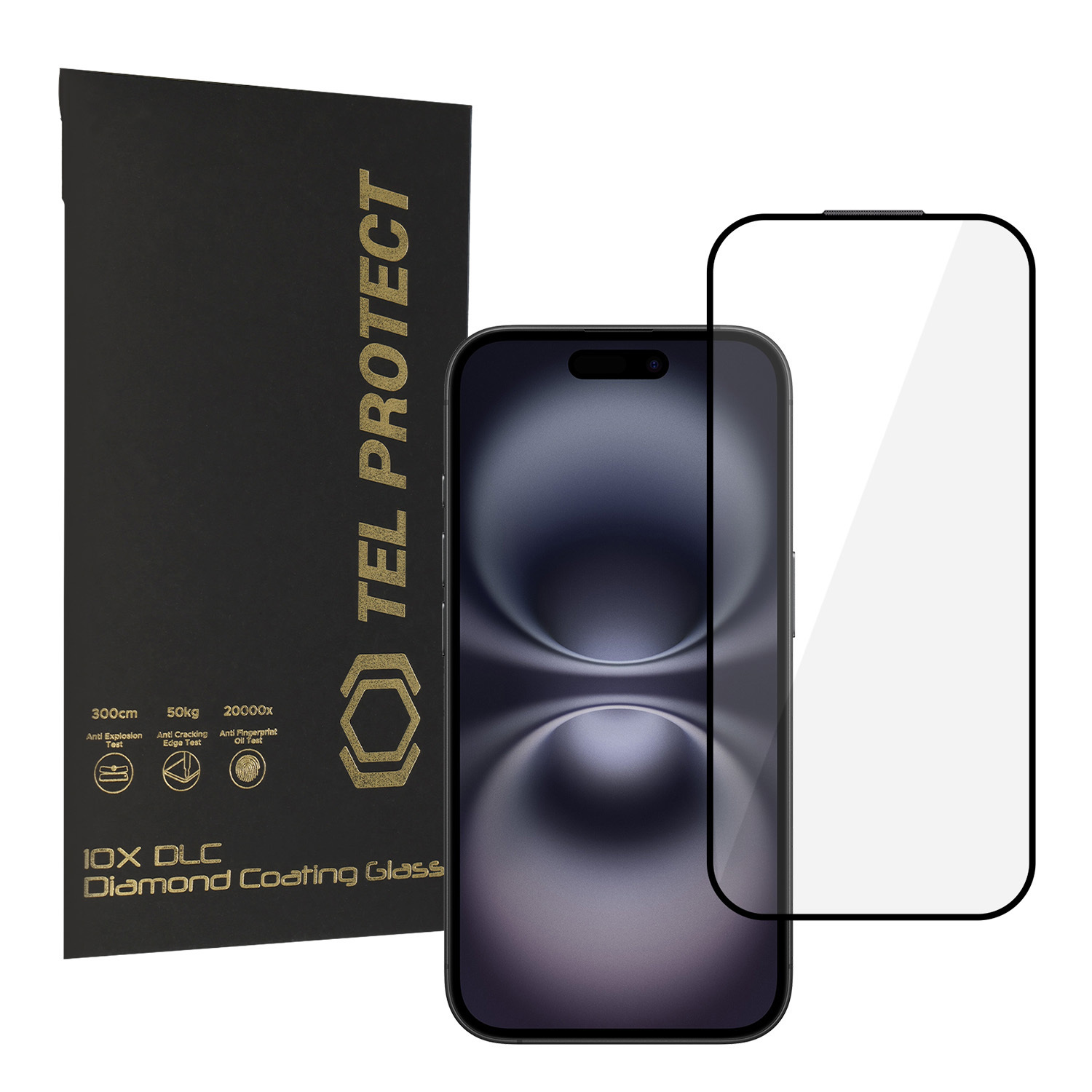 Tempered glass Tel Protect 10X HD DLC Diamond Coating for Iphone 15/16 (envelope)