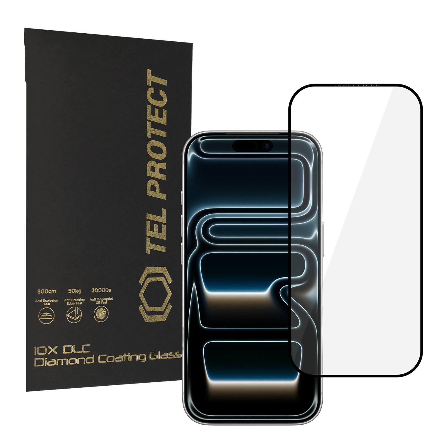 Tel Protect 10X HD DLC Diamond Coating karkaistu lasi iPhone 17 Pro Max:lle