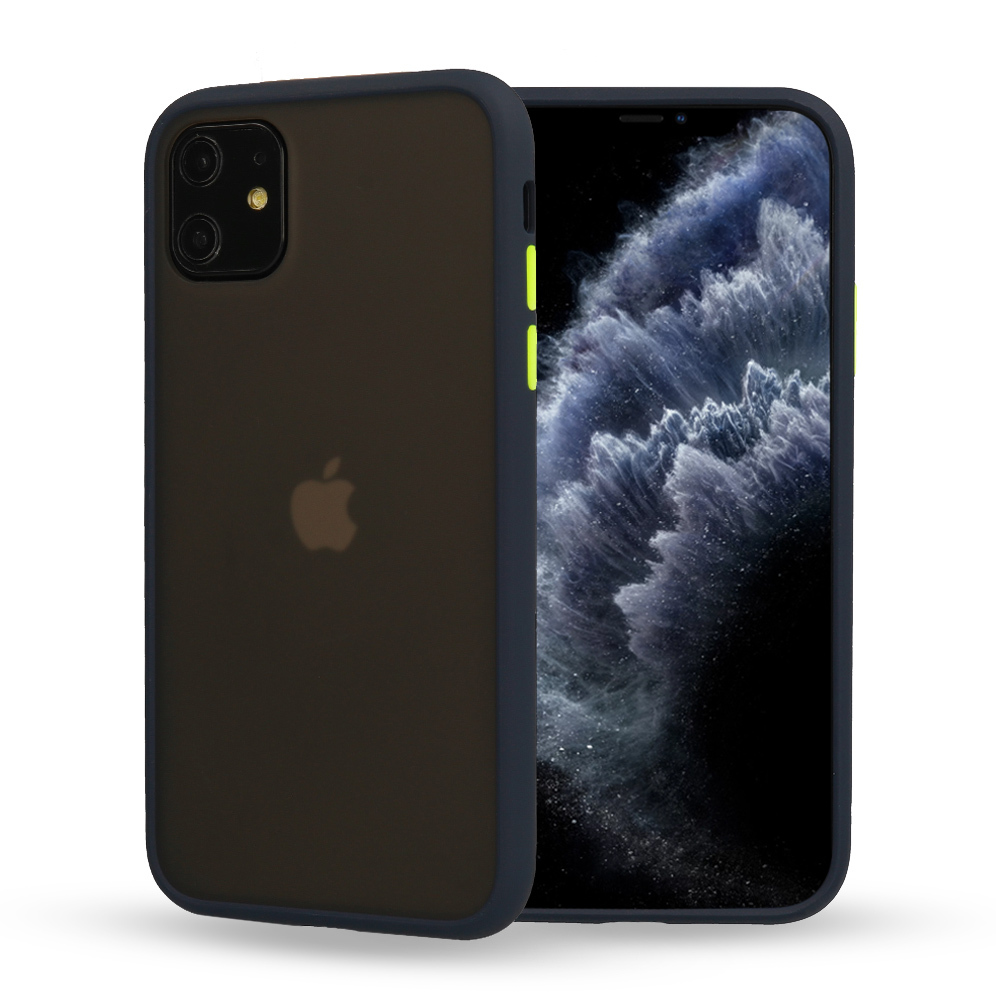 Vennus Color Button Bumper Samsung Galaxy A20S:lle laivastonsininen