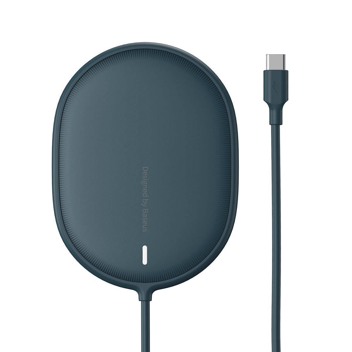 Baseus induktiiviset laturi LIGHT magneettinen iPhone 12:lle Type C kaapelilla (WXQJ-03) sininen