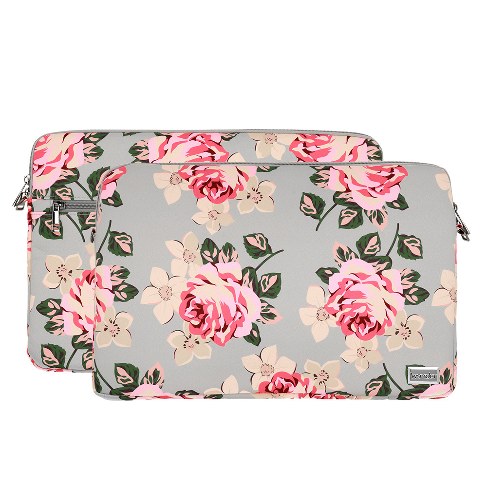 Wonder Sleeve Kannettava 15-16 tuumaa harmaa ja ruusut