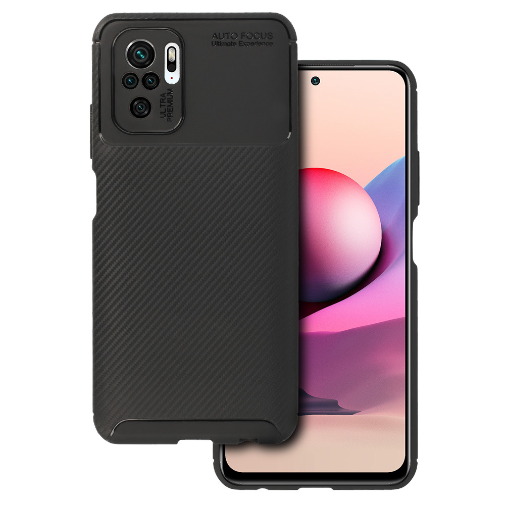 Tel Protect Carbon Elite Xiaomi Redmi Note 10/Note 10S/Poco M5S:lle musta