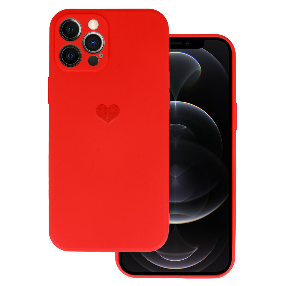 Vennus Silikoninen Heart Suojakuori iPhone 11 Pro:lle design 1 punainen
