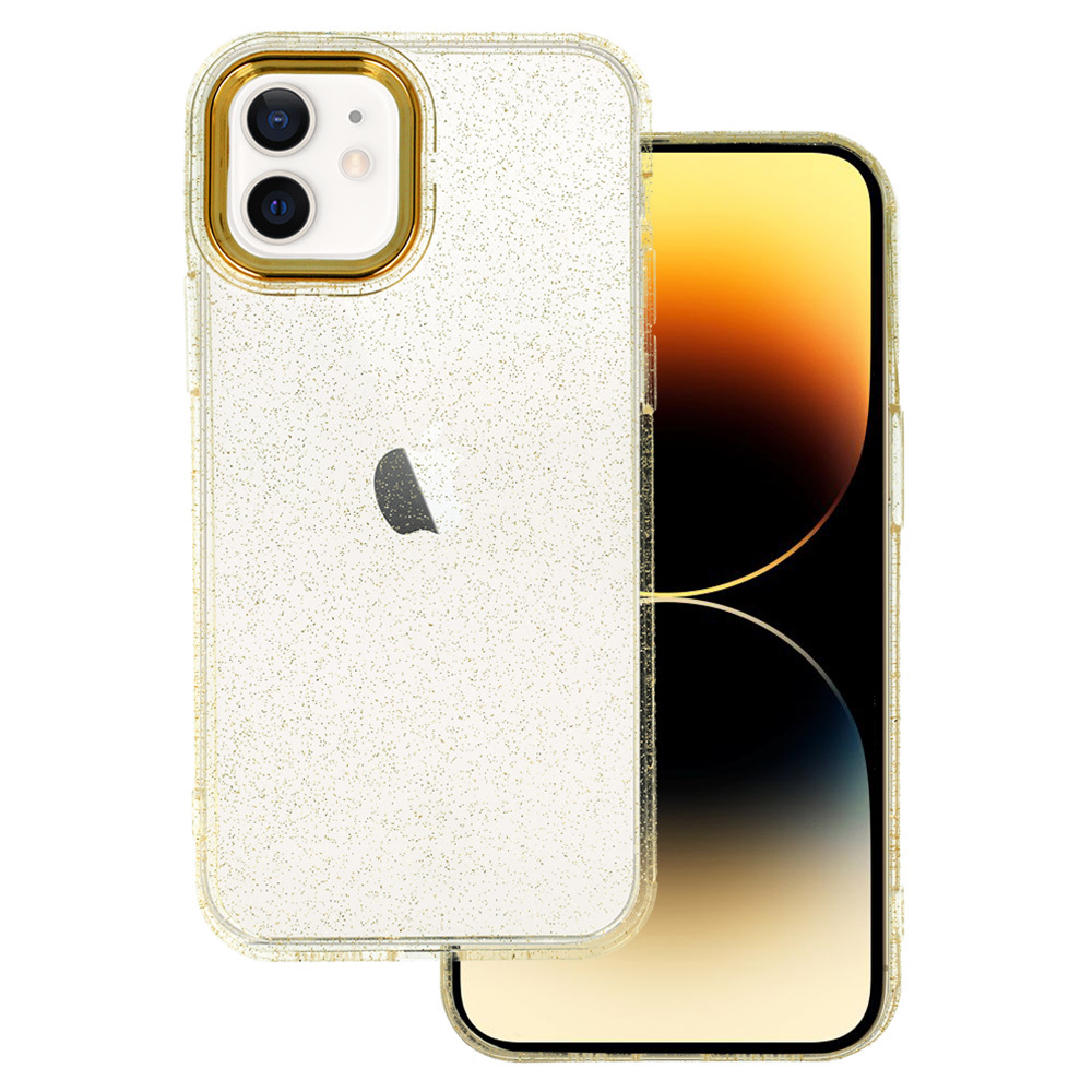 Tel Protect Gold Glitter Suojakuori iPhone 12/12 Pro:lle kultainen