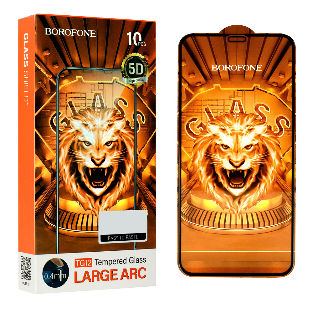 Borofone TG12 Full Screen 5D -karkaistu lasi iPhone 12 Pro Max - 10 kpl