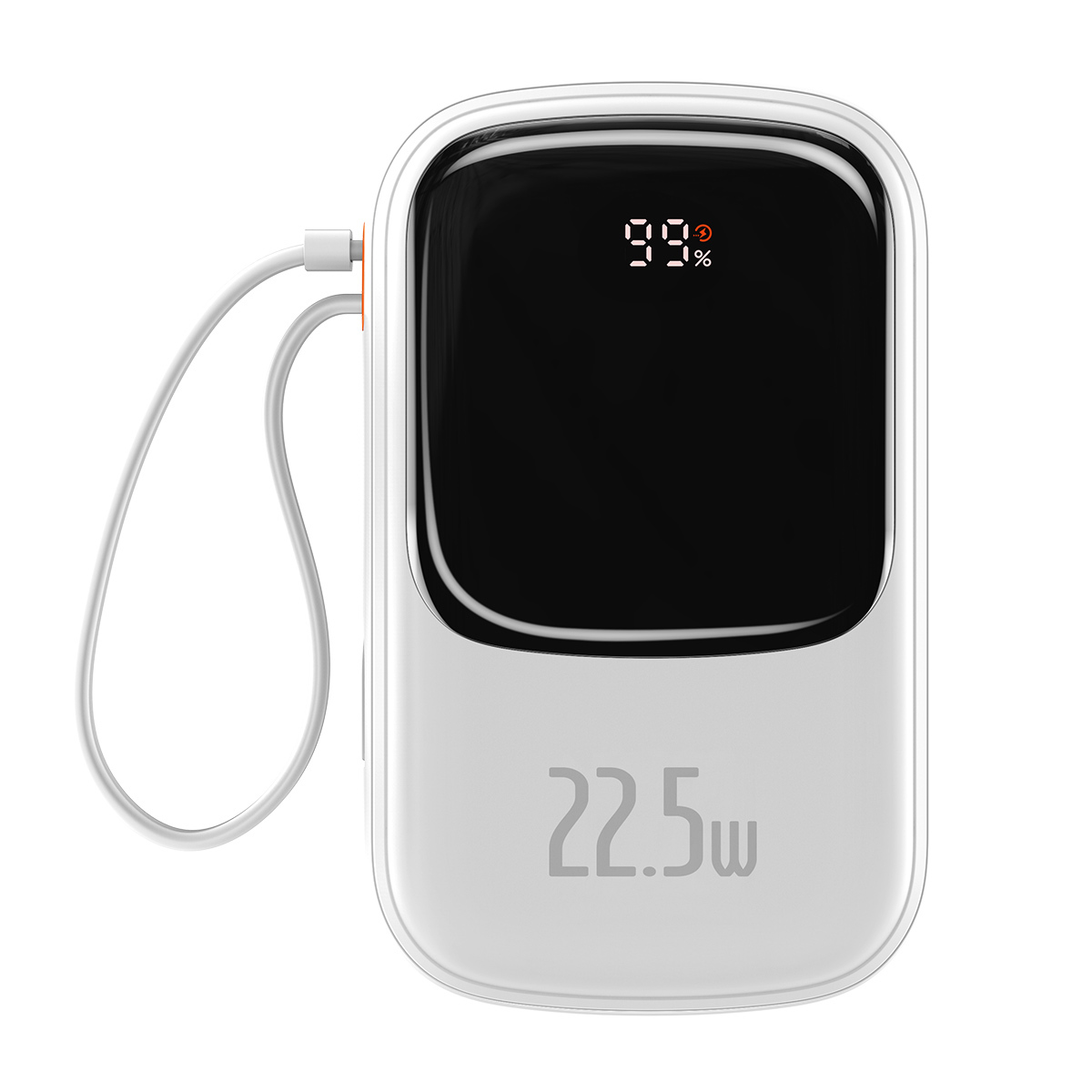 Baseus Power Bank 20000mAh Qpow Pro - USB + C-tyyppi - PD 22,5W C-tyypin kaapelilla (PPQD060302) valkoinen