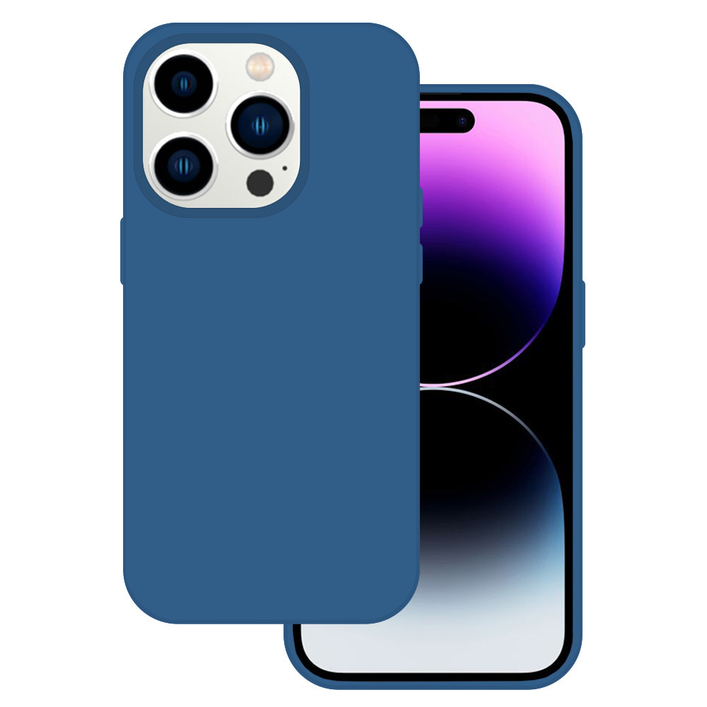 Tel Protect Silicone Premium Suojakuori iPhone 14 Pro:lle tummansininen
