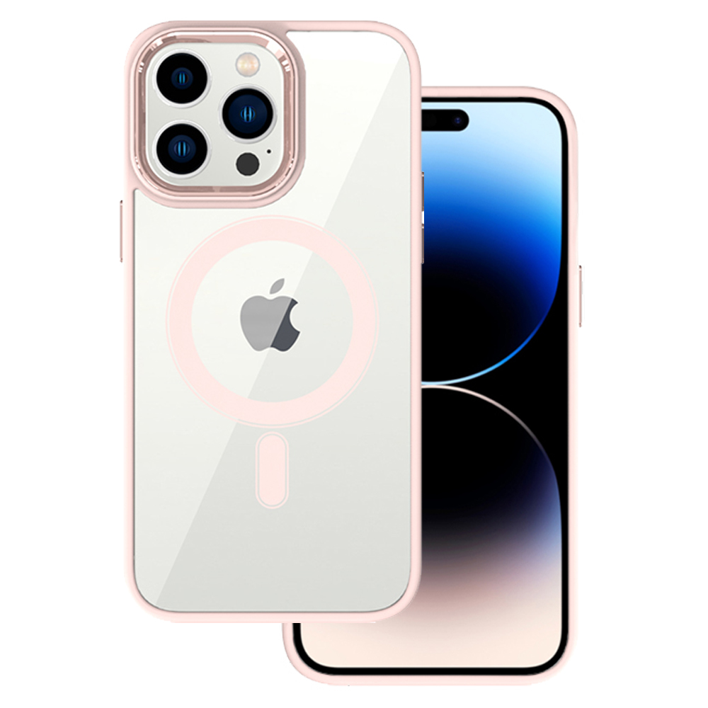 Tel Protect Magnetic Clear Suojakuori iPhone 11:lle lohenpunainen