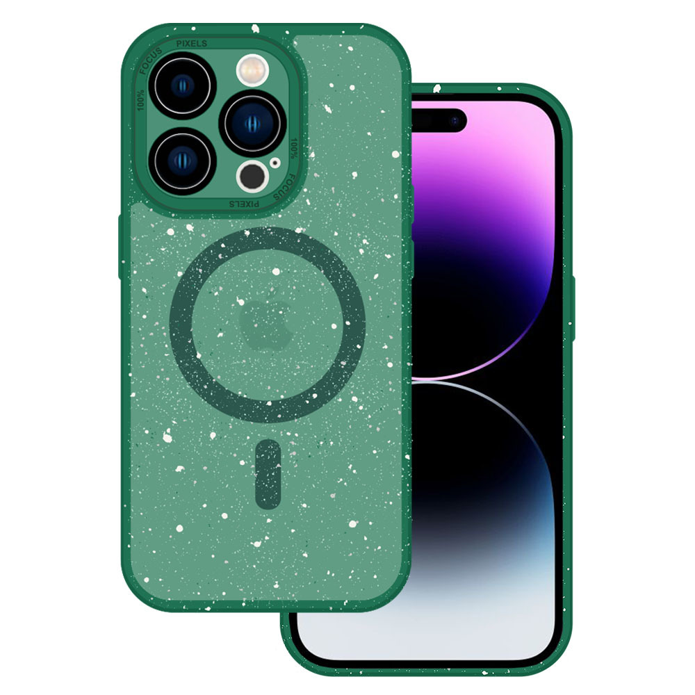 Tel Protect Magneettinen Splash Frosted Suojakuori iPhone 14:lle vihreä