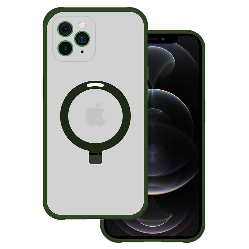 Tel Protect Magical Magsafe Stand Suojakuori iPhone 11 Pro:lle vihreä