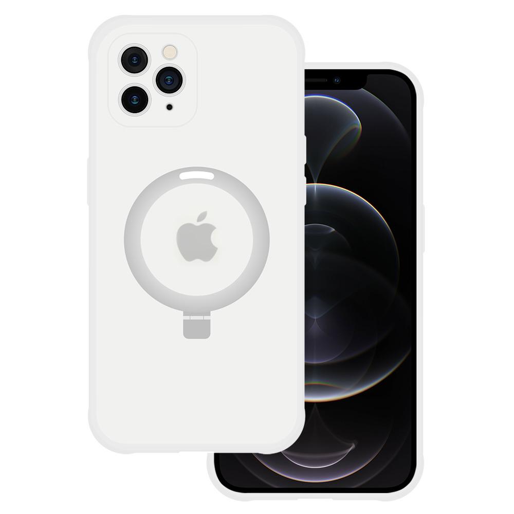 Tel Protect Magical Magsafe Stand Suojakuori iPhone 11 Pro Max:lle hopeinen