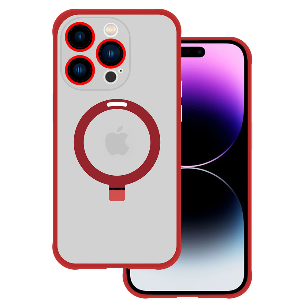 Tel Protect Magical Magsafe Stand Suojakuori iPhone 12 Pro:lle punainen