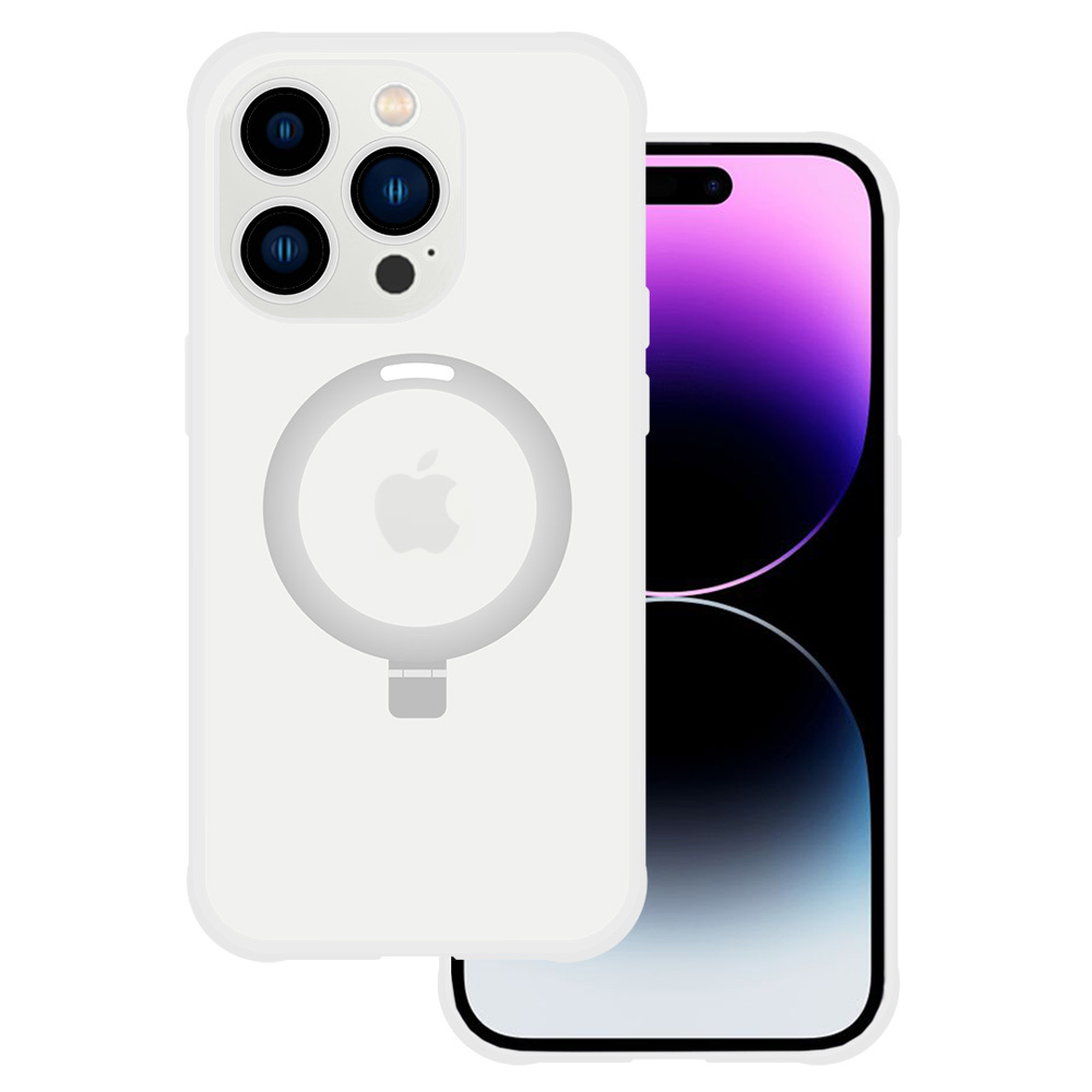 Tel Protect Magical Magsafe Stand Suojakuori iPhone 12 Pro:lle hopeinen